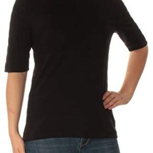 Charter Club Cotton Textured-Stripe Top, Black